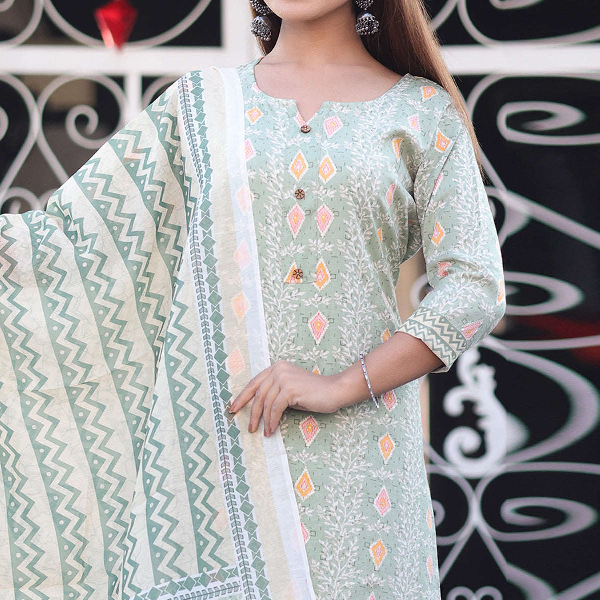 green-printed-rayon-salwar-suit