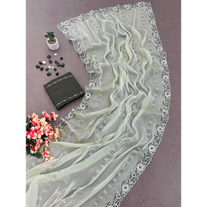 green-sequins-embroidered-chiffon-saree-5