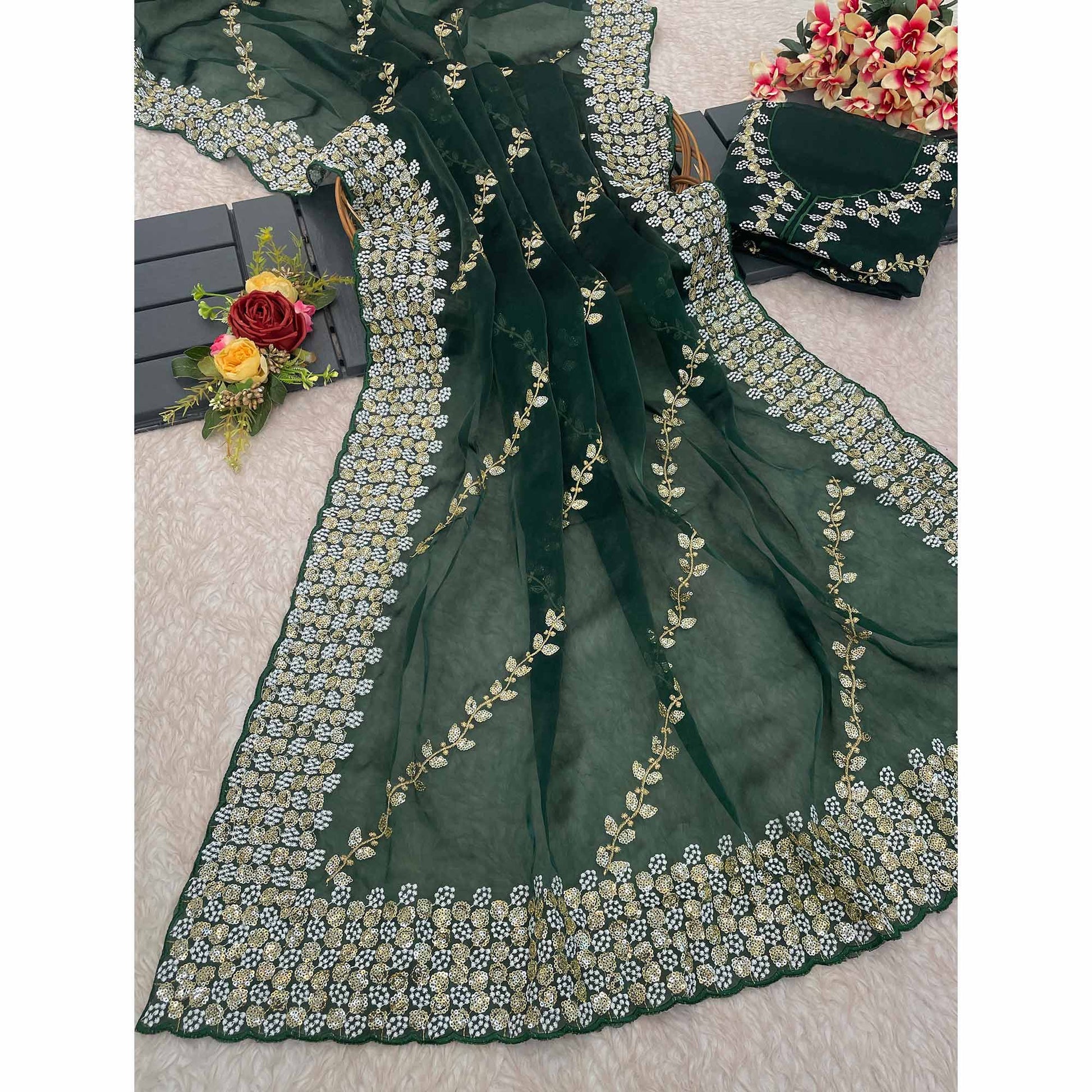 green-sequins-embroidered-satin-saree