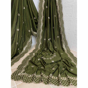green-sequins-embroidered-vichitra-silk-saree-1