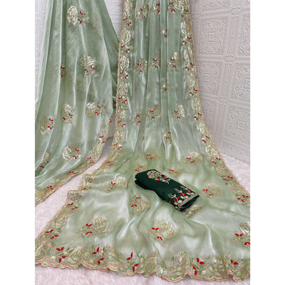 green-sequins-work-embroidered-chiffon-saree