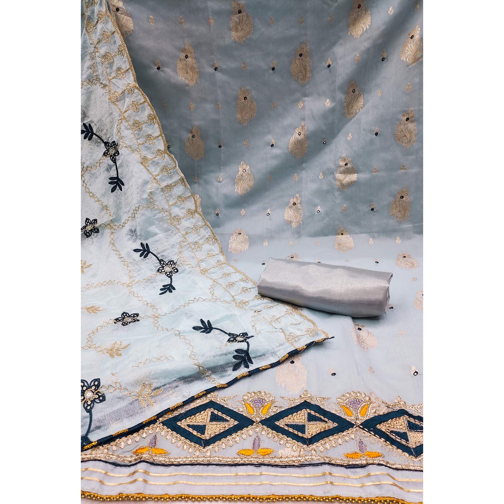grey-floral-woven-banarasi-silk-dress-material-2