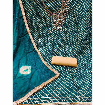 Morpich Printed With Handwork Pure Cotton Dress Material