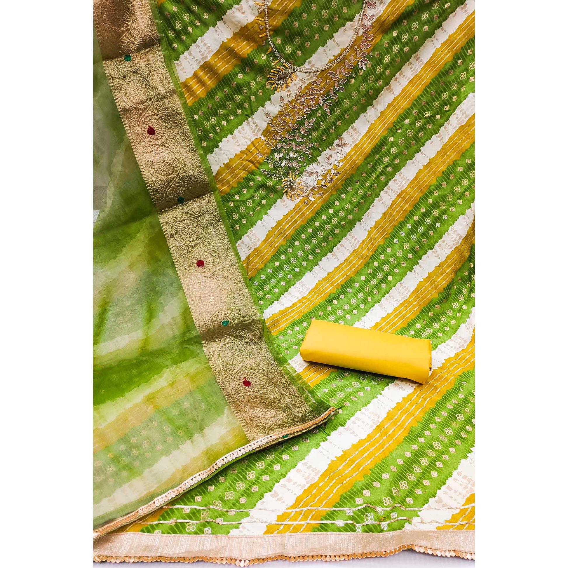 green-printed-with-handwork-pure-cotton-dress-material