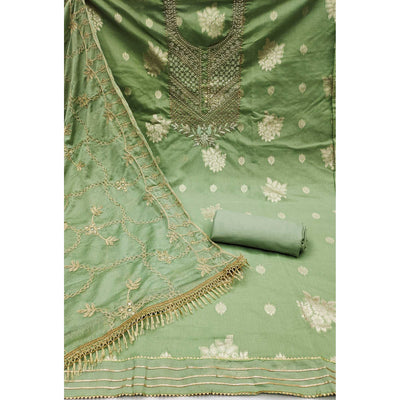 green-embroidered-chanderi-silk-dress-material