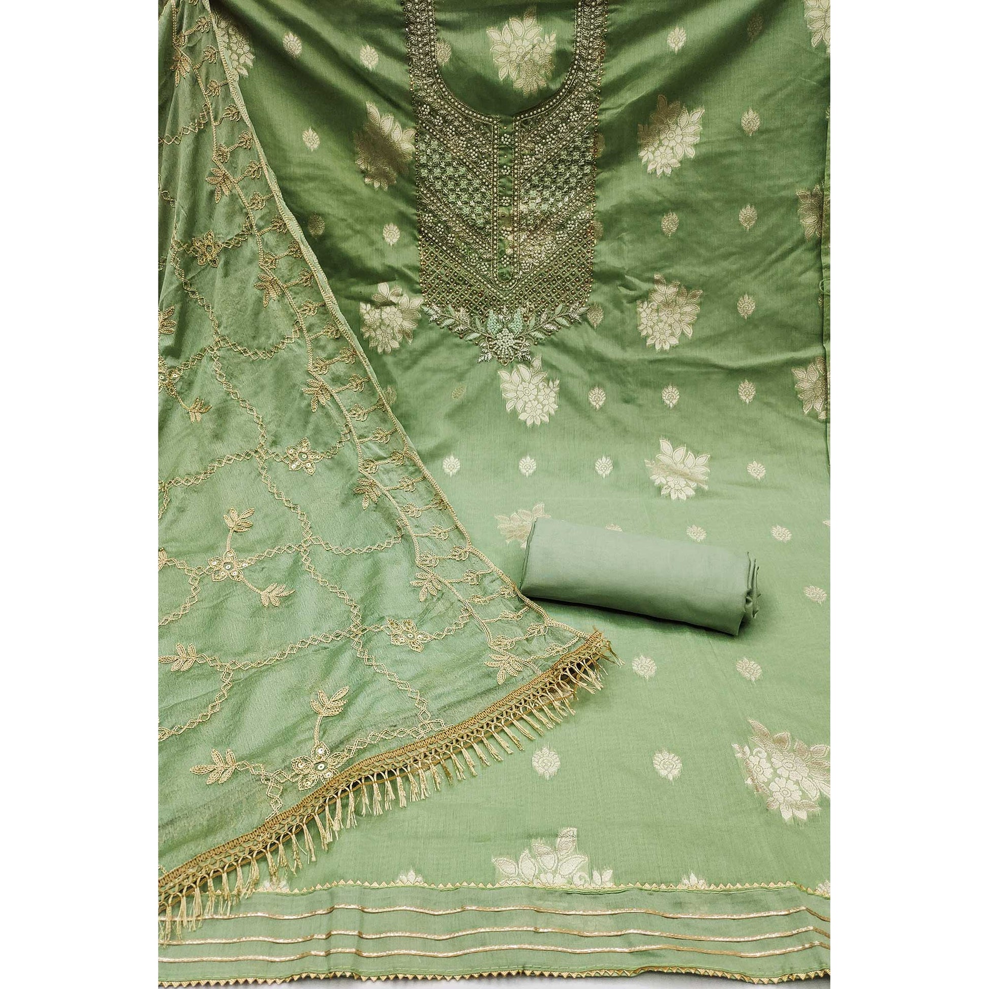 green-embroidered-chanderi-silk-dress-material