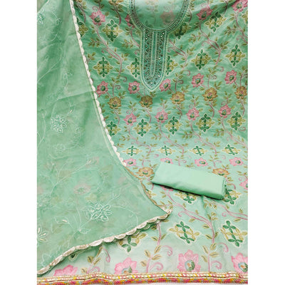 green-floral-printed-organza-dress-material-3