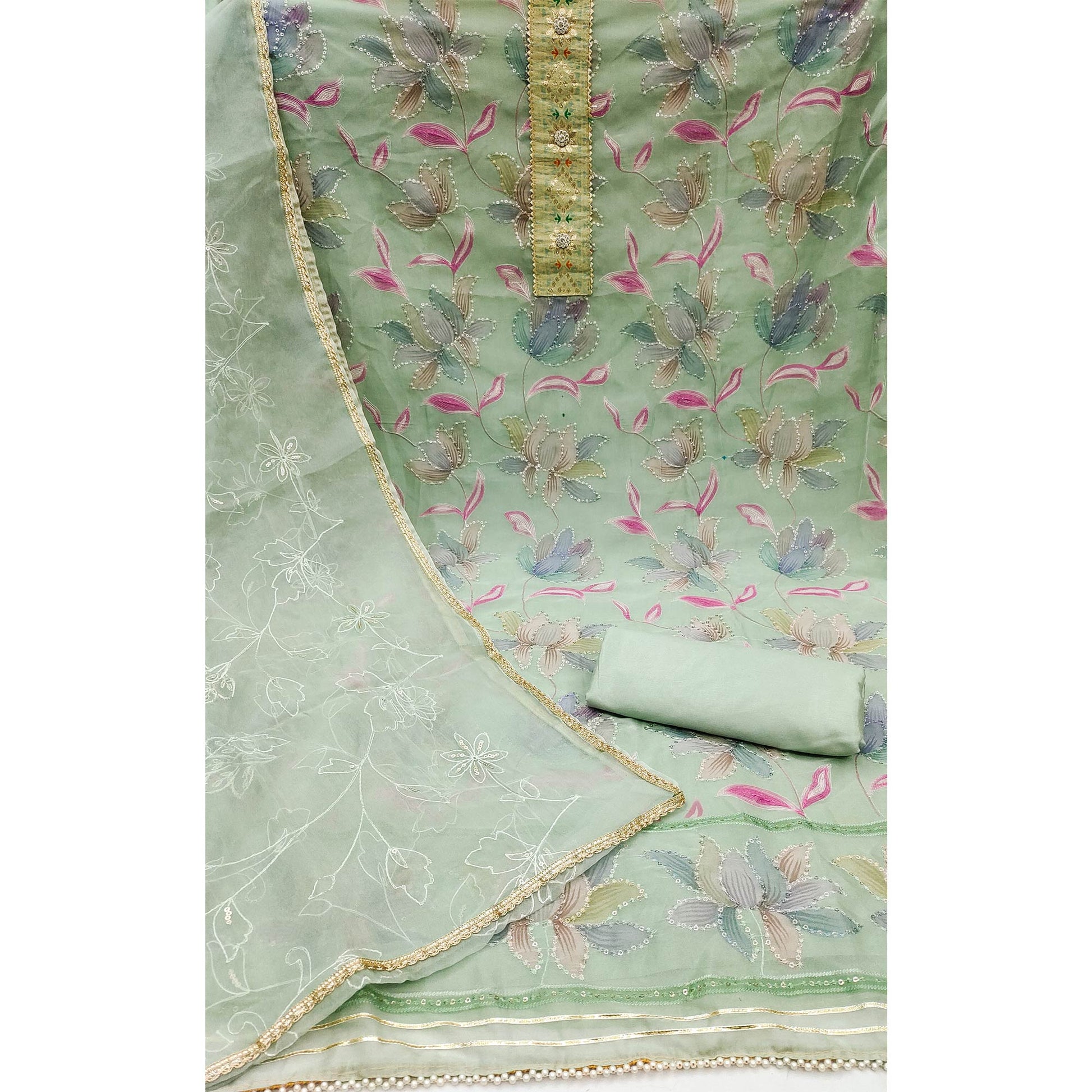 green-floral-printed-organza-dress-material-5