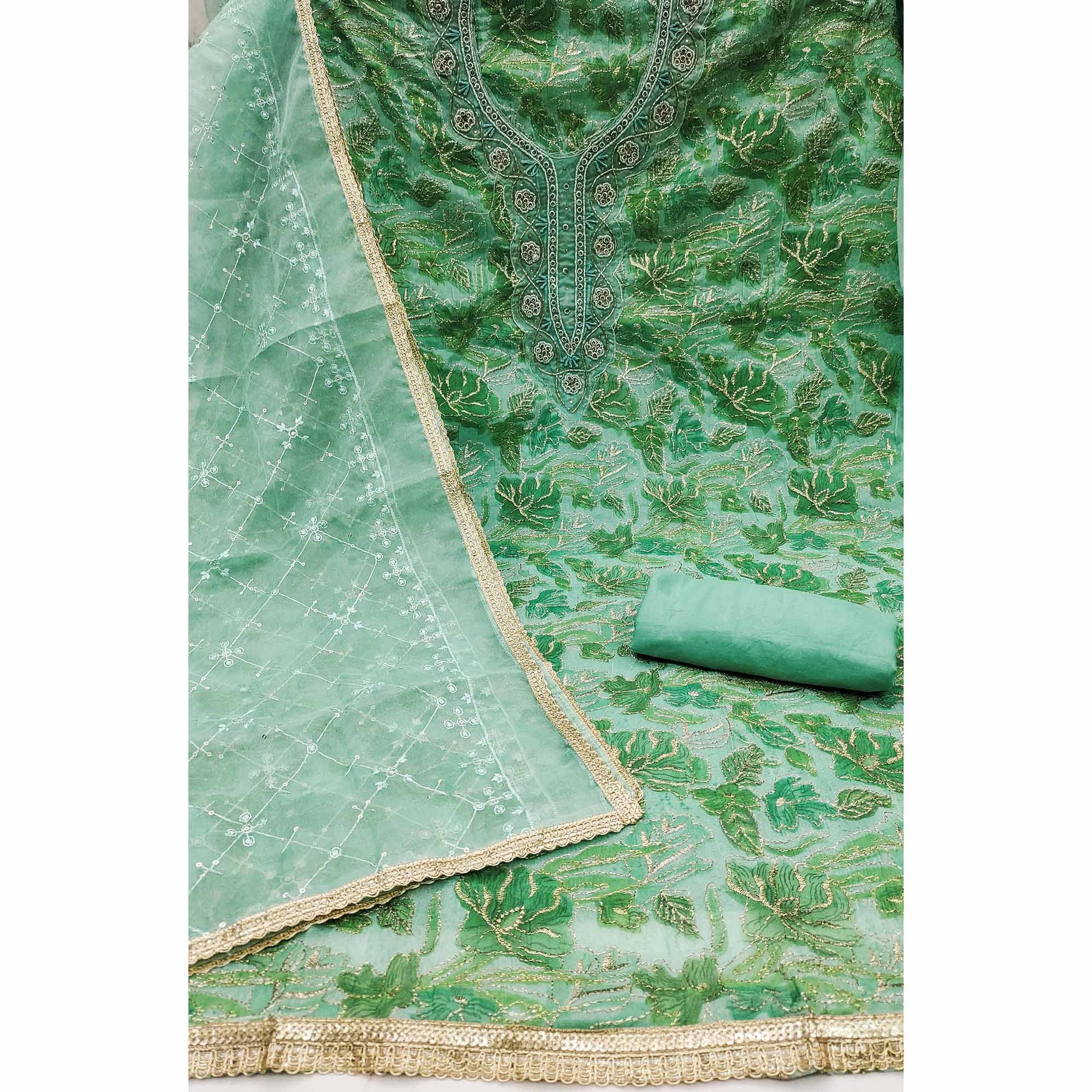 green-floral-printed-organza-dress-material-6