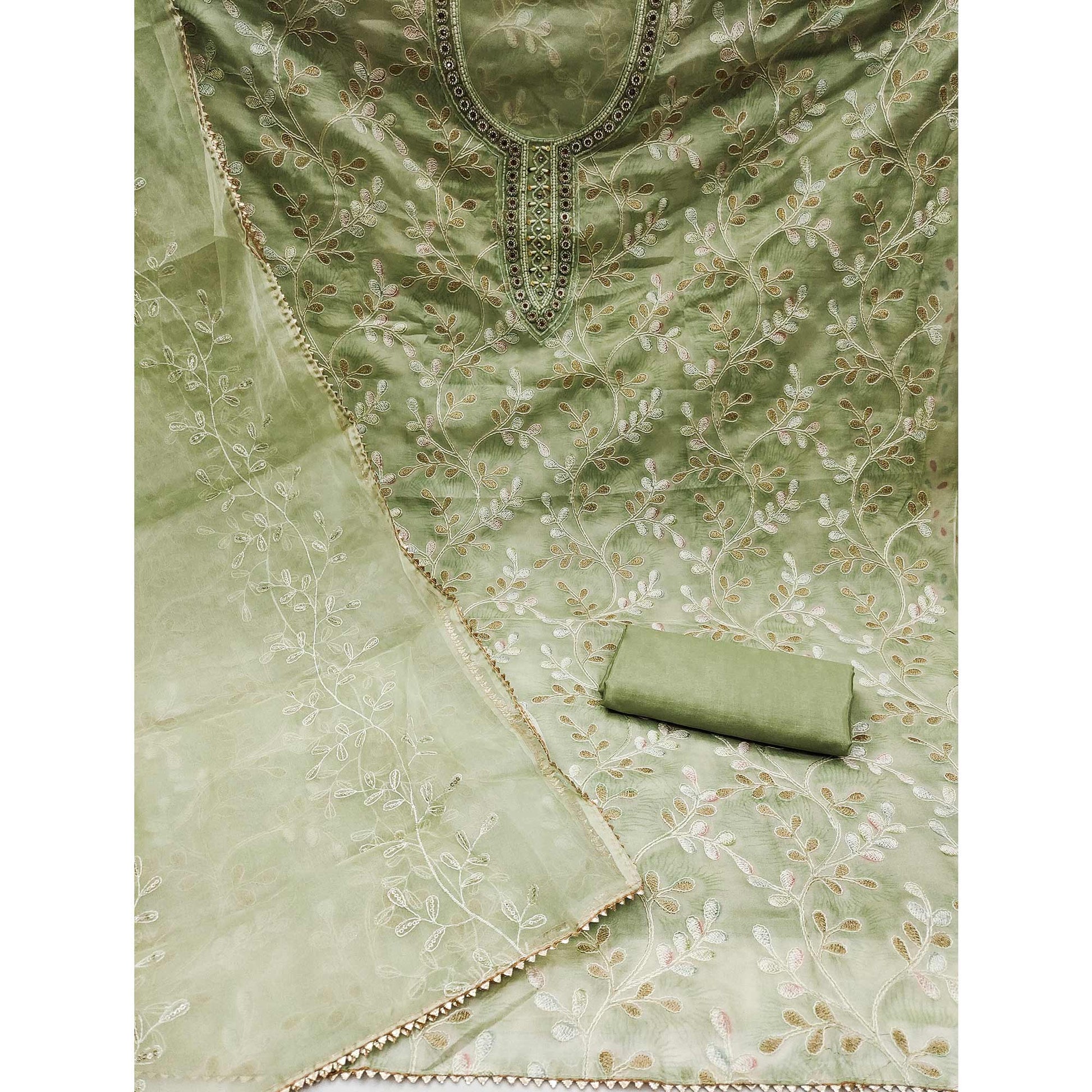 green-embroidered-organza-dress-material-1