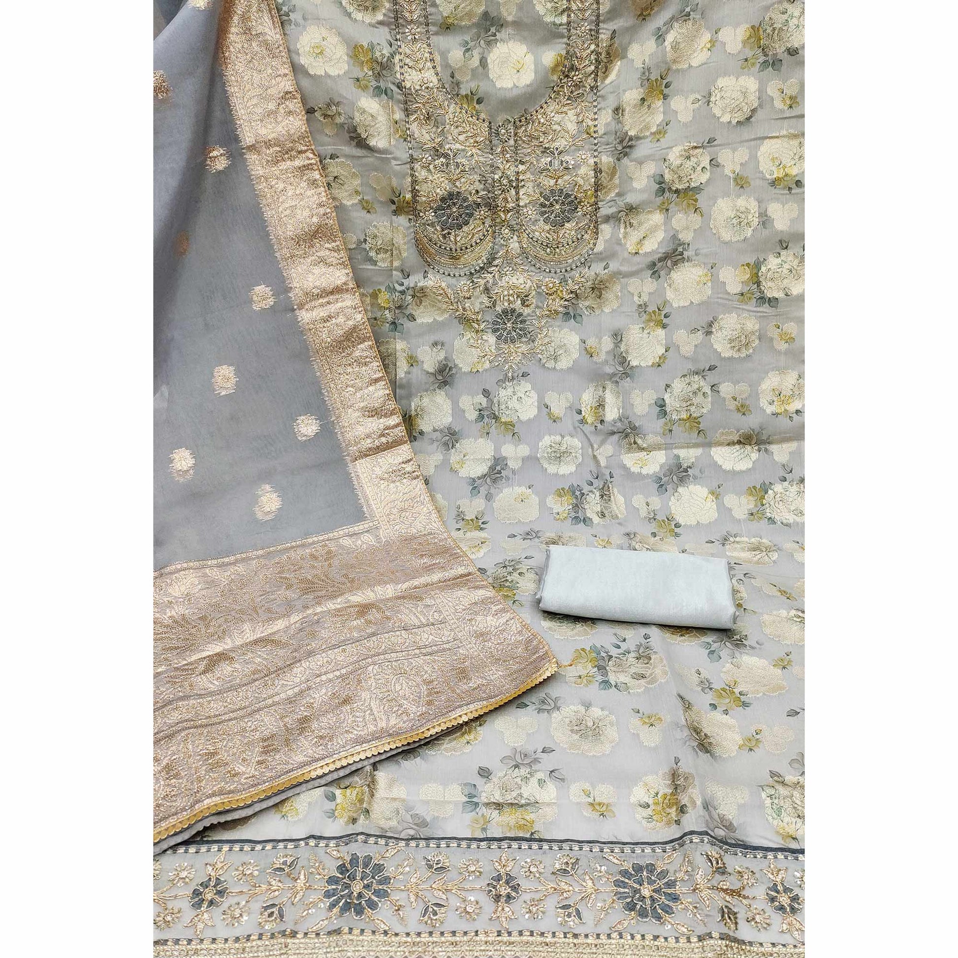 grey-floral-woven-banarasi-silk-dress-material-1