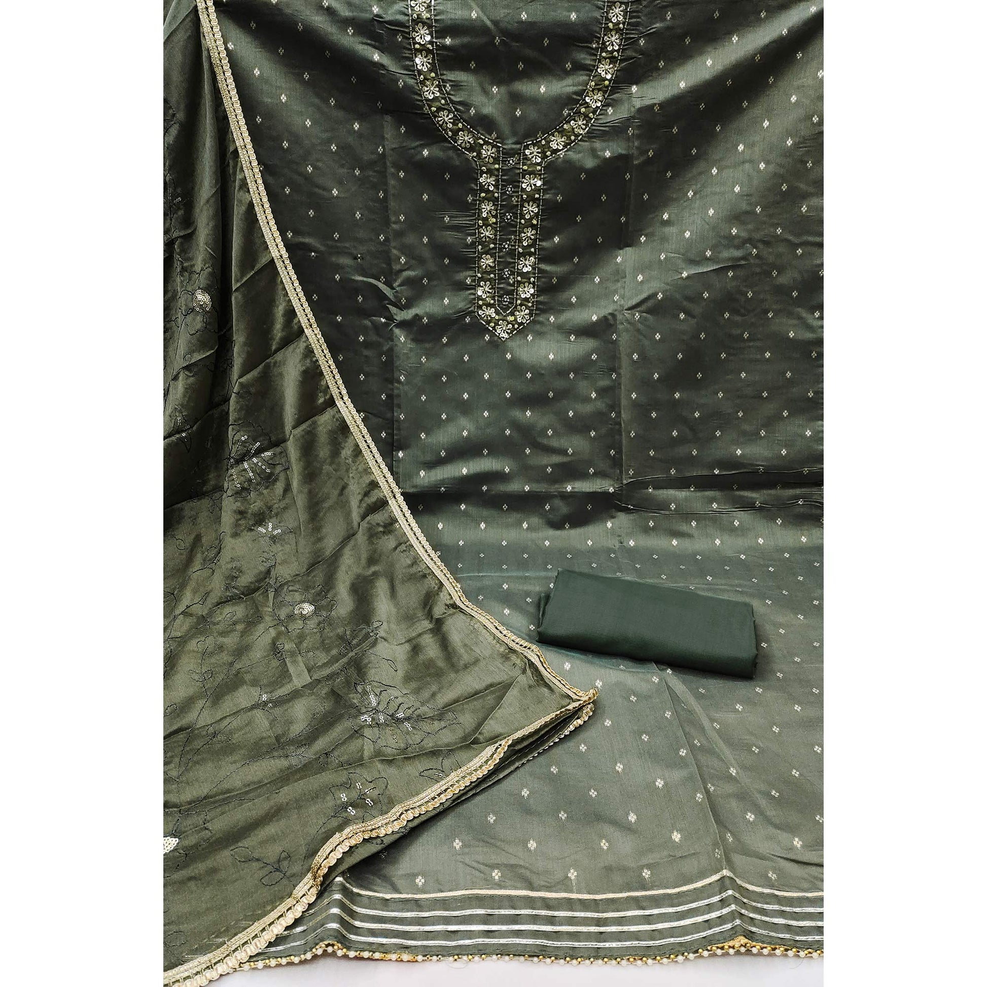 green-woven-chanderi-silk-dress-material-2