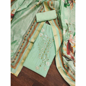 green-floral-hand-embroidery-chanderi-dress-material