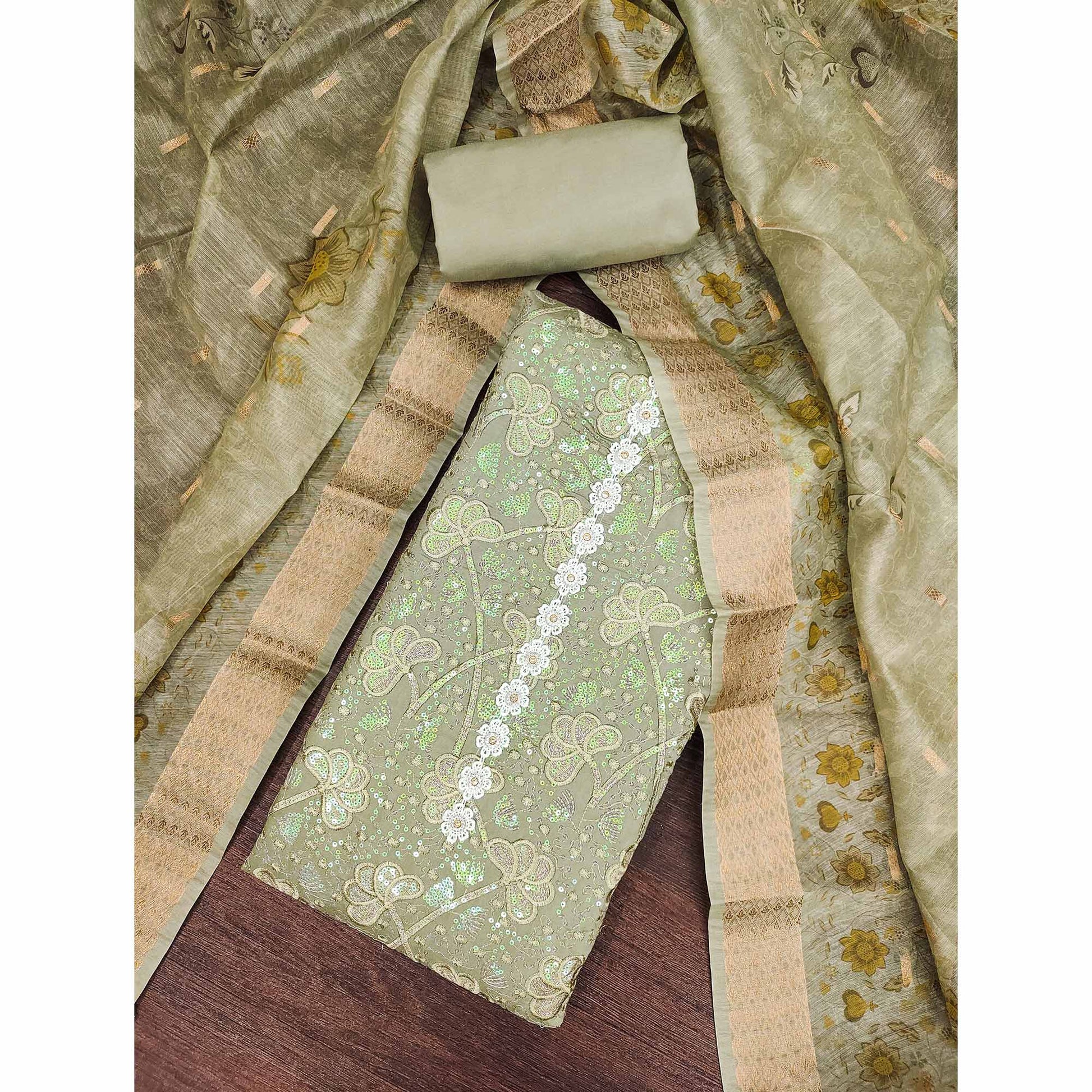 green-floral-sequins-embroidery-cotton-roman-silk-dress-material