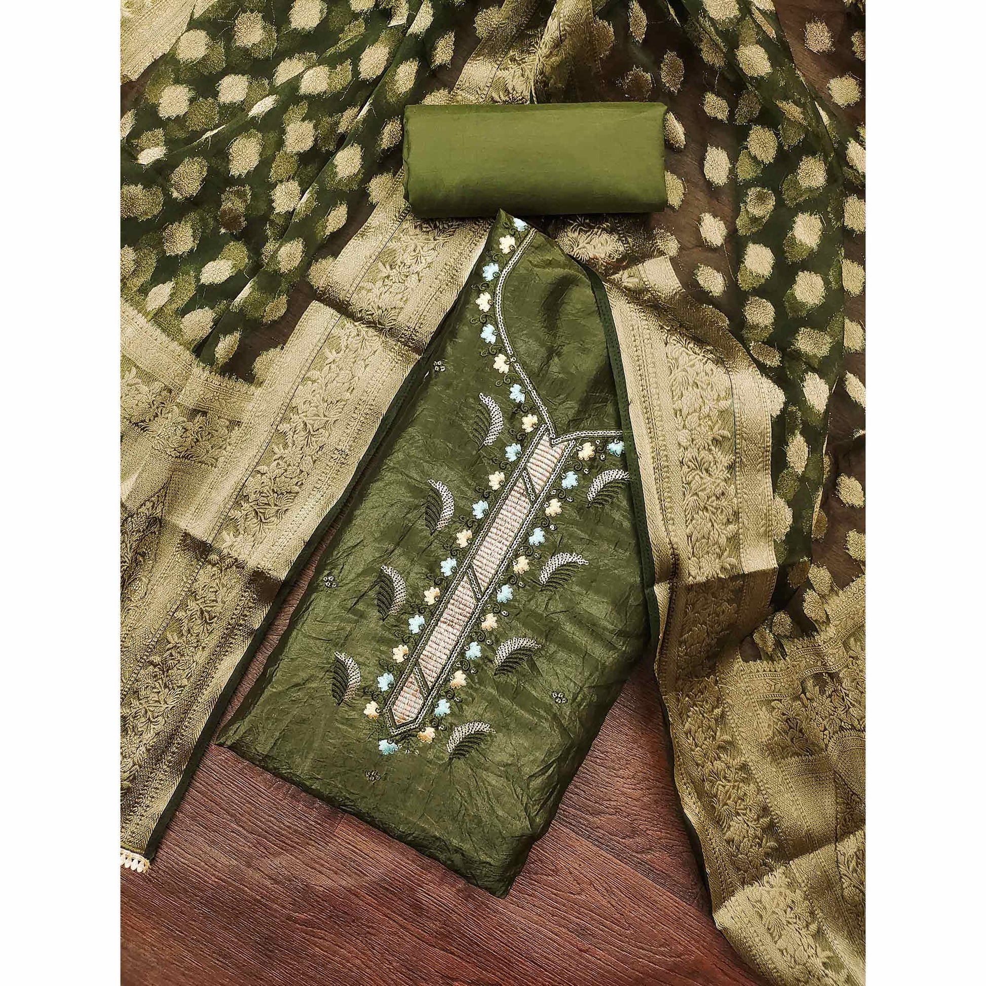 green-floral-sequins-embroidered-viscose-dress-material-24