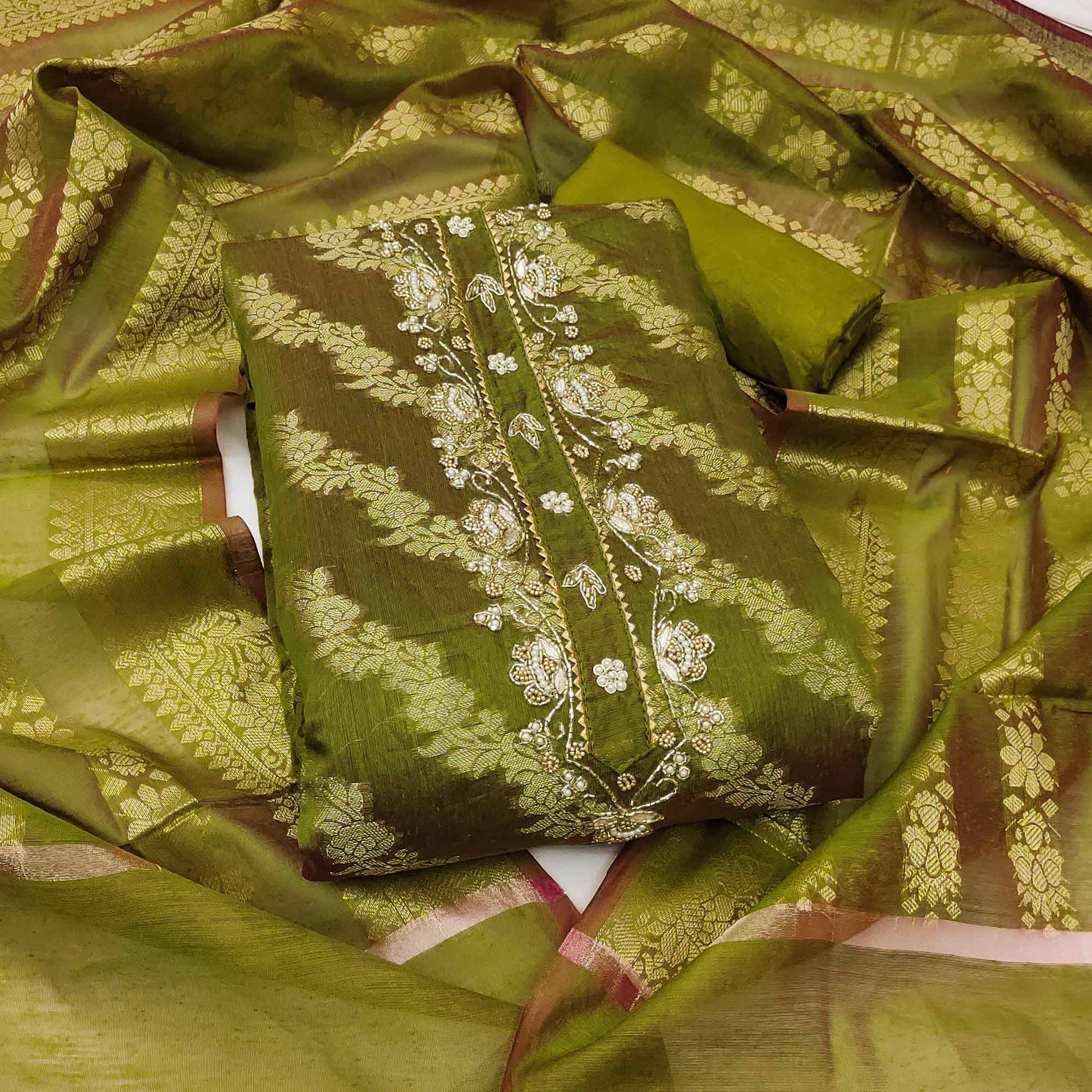 green-floral-woven-with-handwork-banarasi-silk-dress-material-6