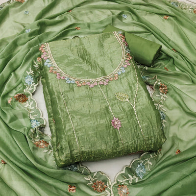 green-floral-sequins-embroidered-viscose-golden-crush-dress-material-15