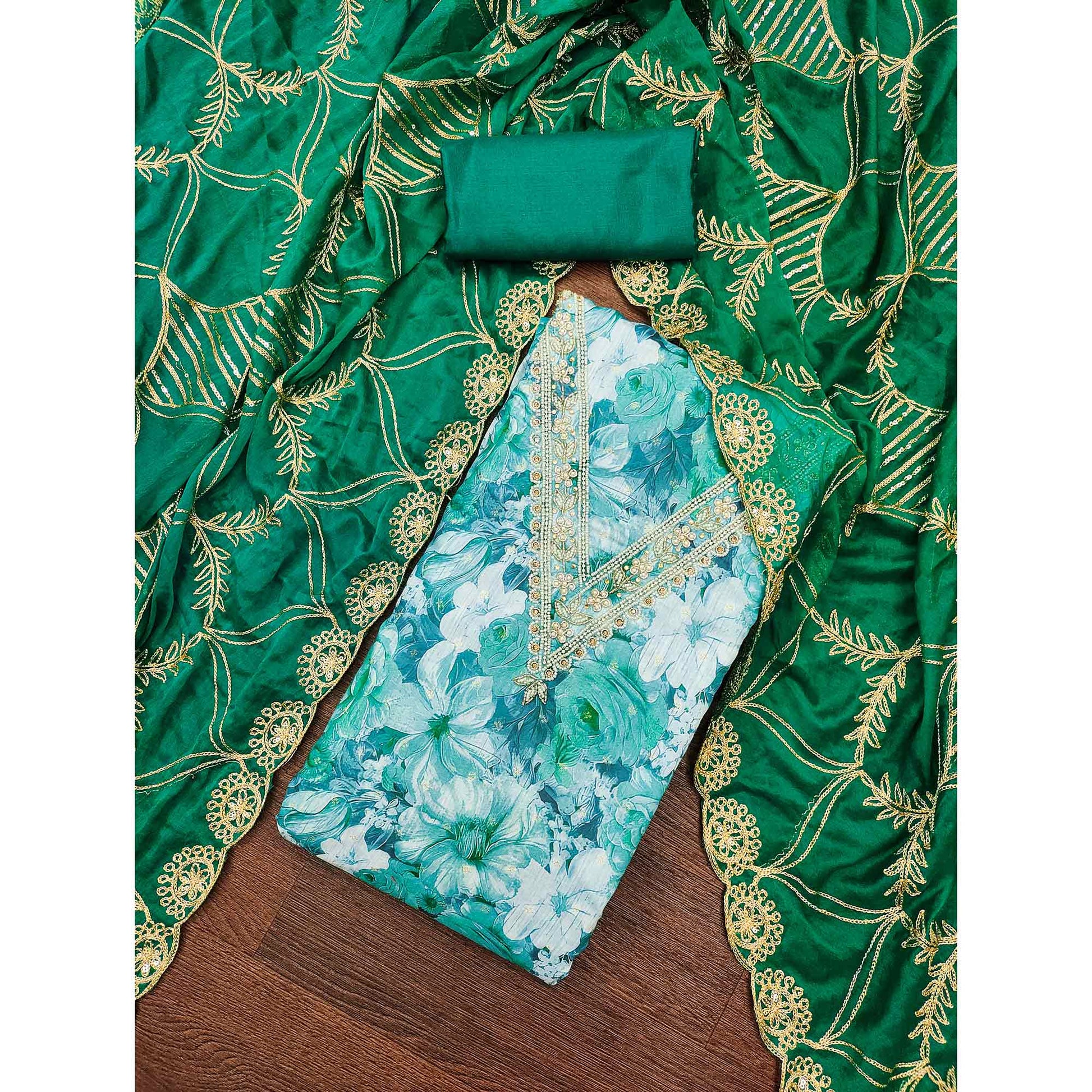 green-digital-printed-with-handwork-viscose-banarasi-dress-material