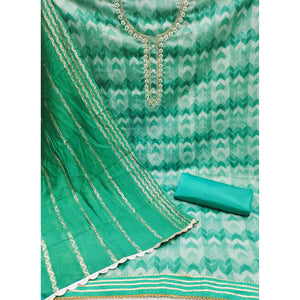 green-printed-with-handwork-chanderi-silk-dress-material