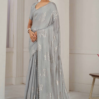 grey-floral-printed-stone-work-satin-saree