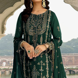 green-floral-sequins-embroidered-georgette-semi-stitched-suit-1