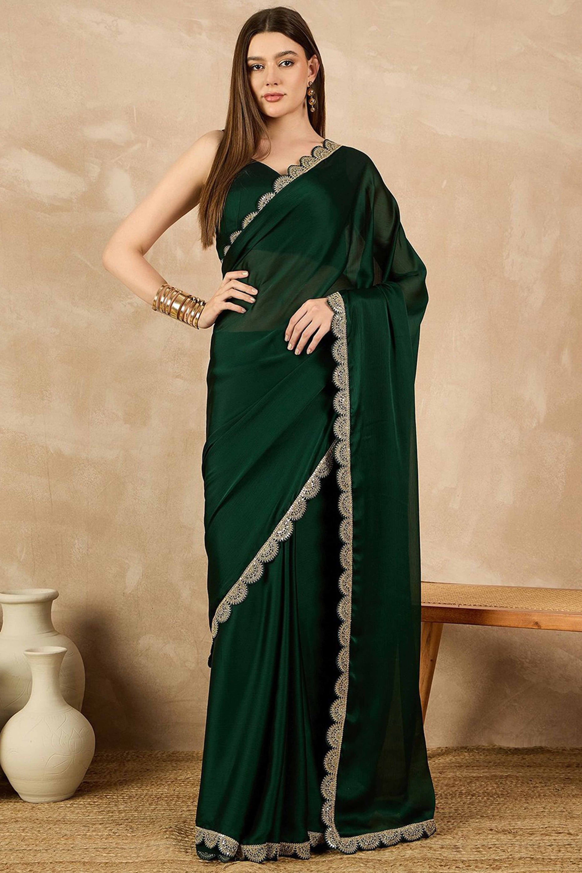 green-solid-chiffon-saree-with-sequins-embroidered-border