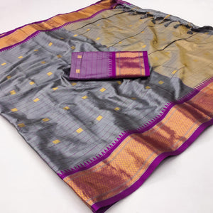 grey-purple-woven-cotton-silk-saree-with-tassels