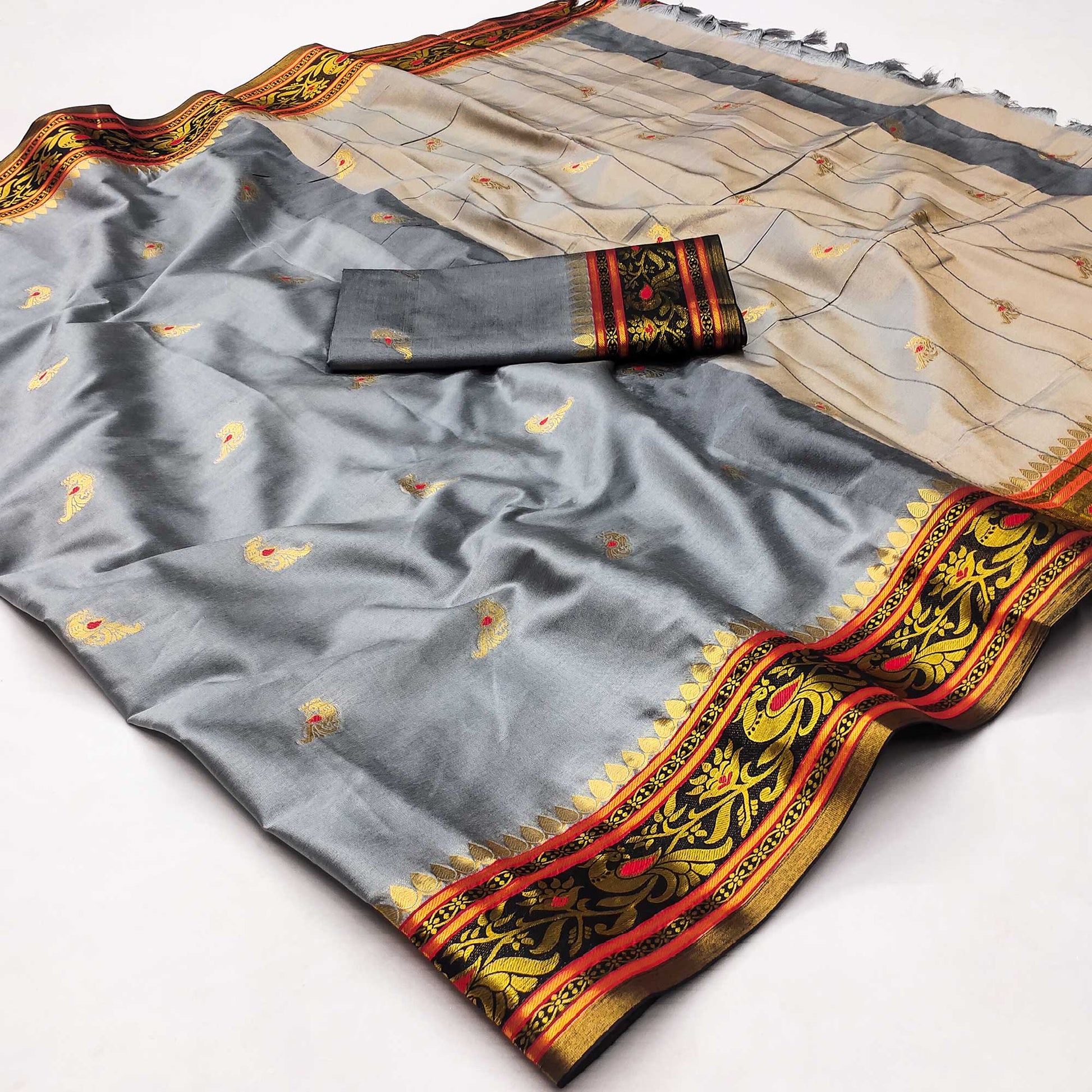 grey-butti-work-woven-cotton-silk-saree-1