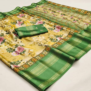 green-floral-digital-printed-cotton-silk-saree-6