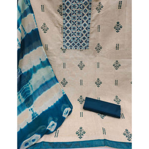 Chikoo & Morpich Printed Cotton Dress Material