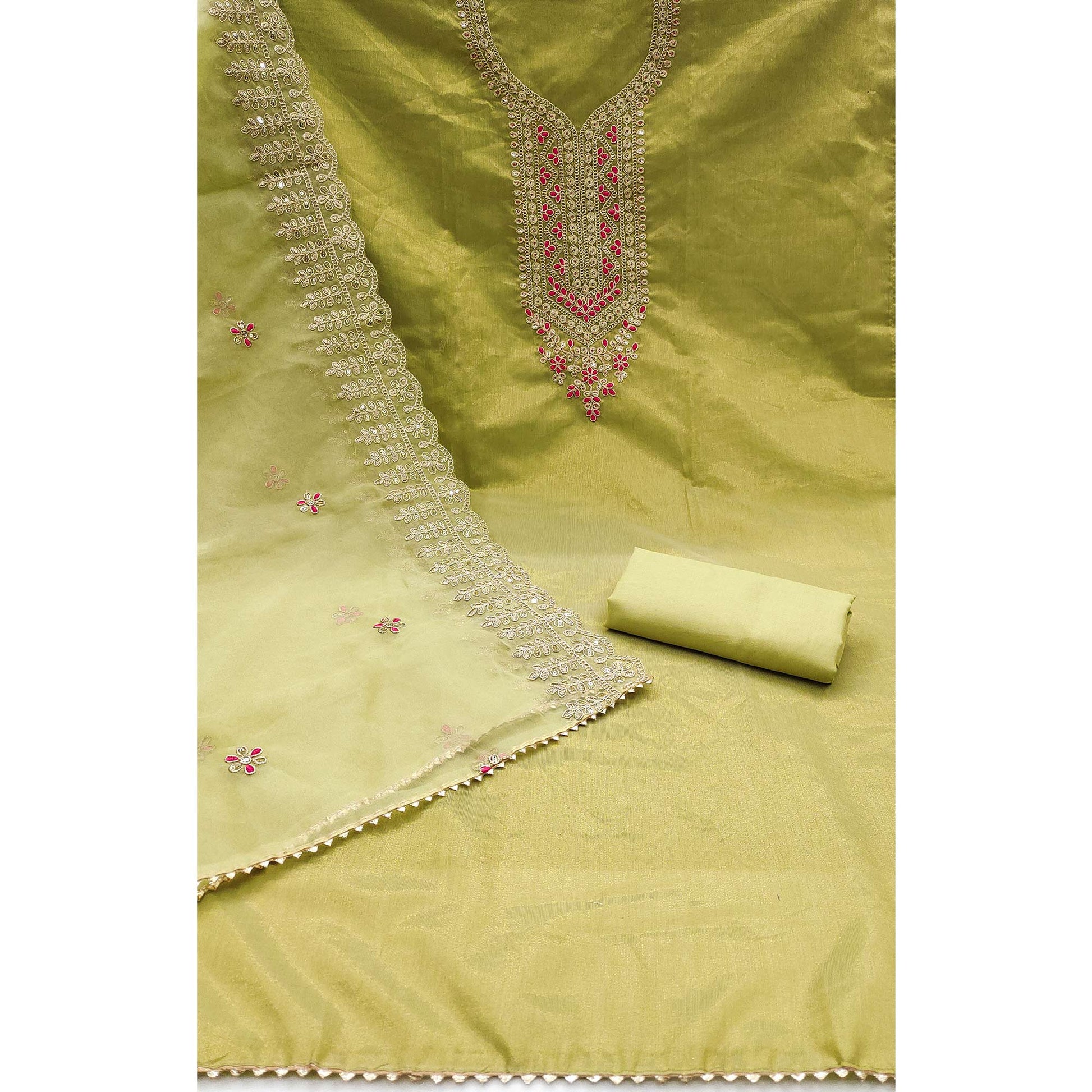 green-sequins-embroidered-chanderi-silk-dress-material