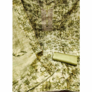 green-printed-cotton-silk-dress-material