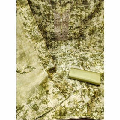 green-printed-cotton-silk-dress-material