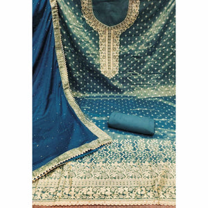 Morpich Floral Woven Jacquard Dress Material