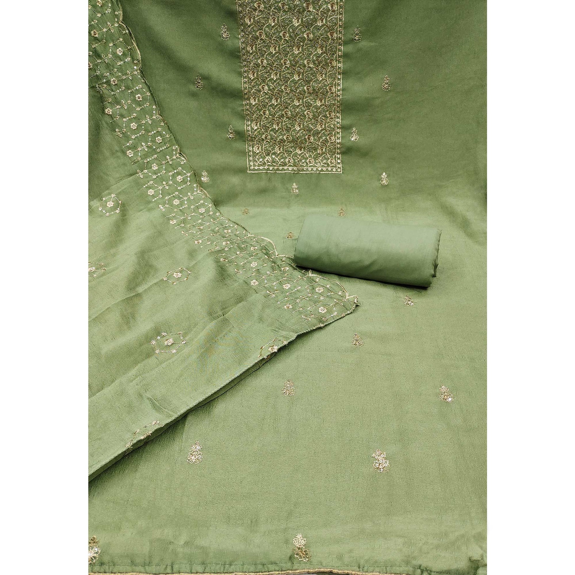 green-sequins-embroidered-chinon-dress-material-2