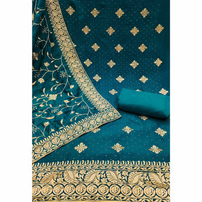 Morpich Floral Embroidered Chinon Dress Material