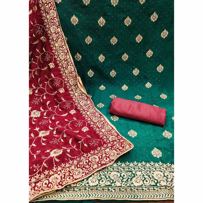 green-floral-embroidered-chinon-dress-material-3