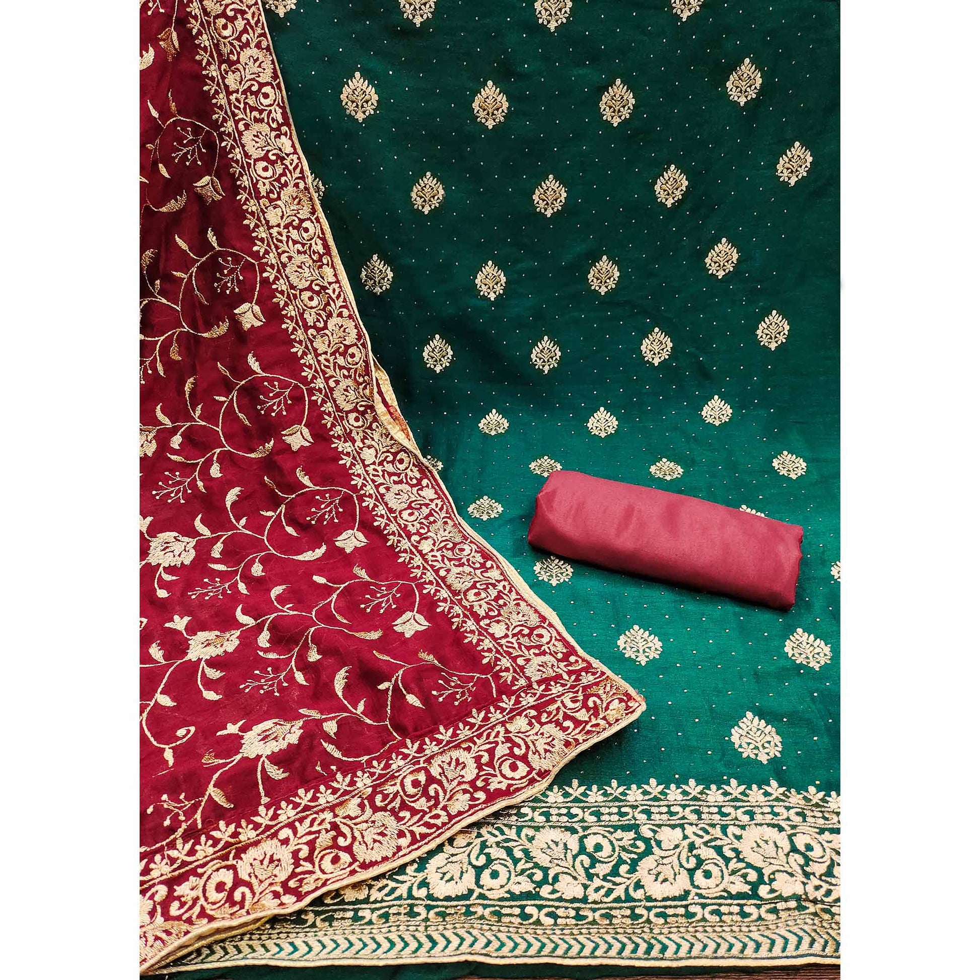 green-floral-embroidered-chinon-dress-material-3