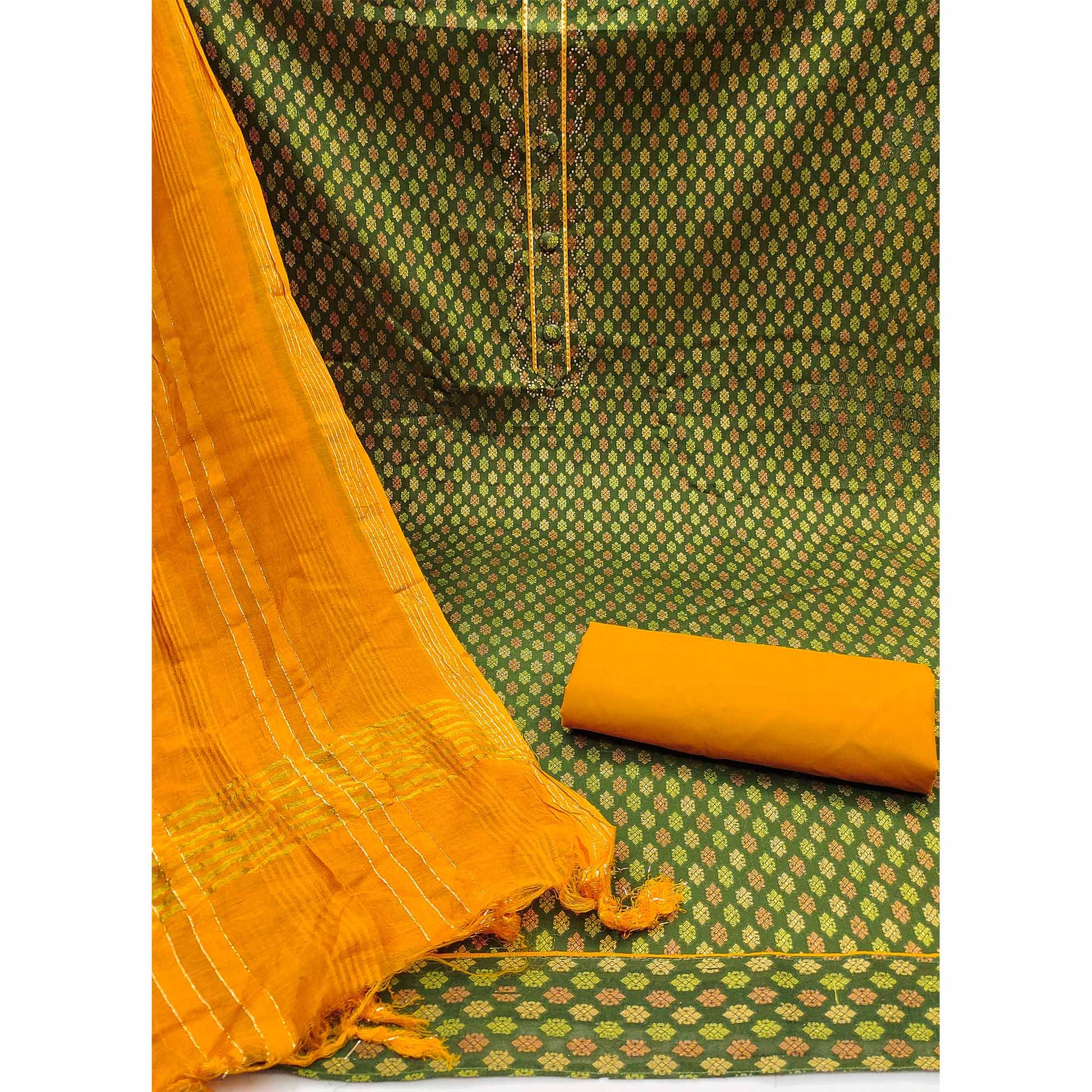 green-woven-cotton-blend-unstitched-dress-material-3