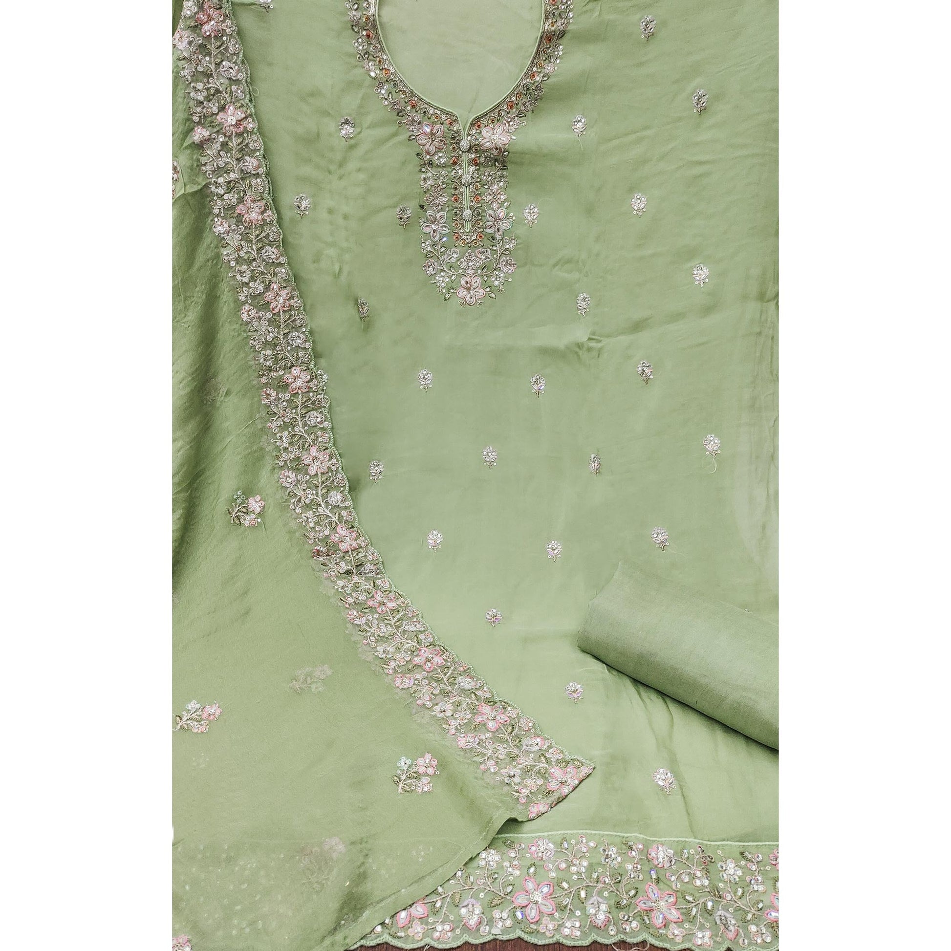 green-floral-sequins-embroidered-organza-dress-material-4