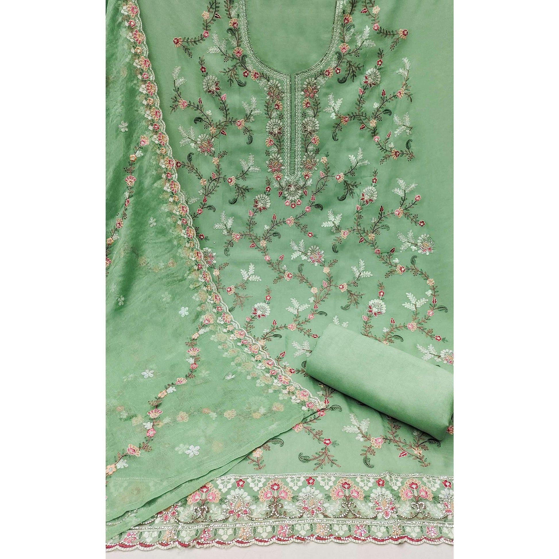 green-floral-sequins-embroidered-georgette-dress-material-8