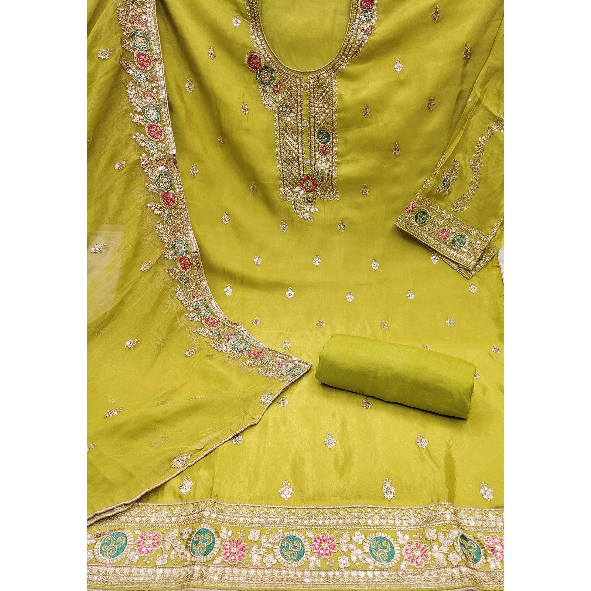 green-floral-sequins-embroidered-organza-dress-material-7