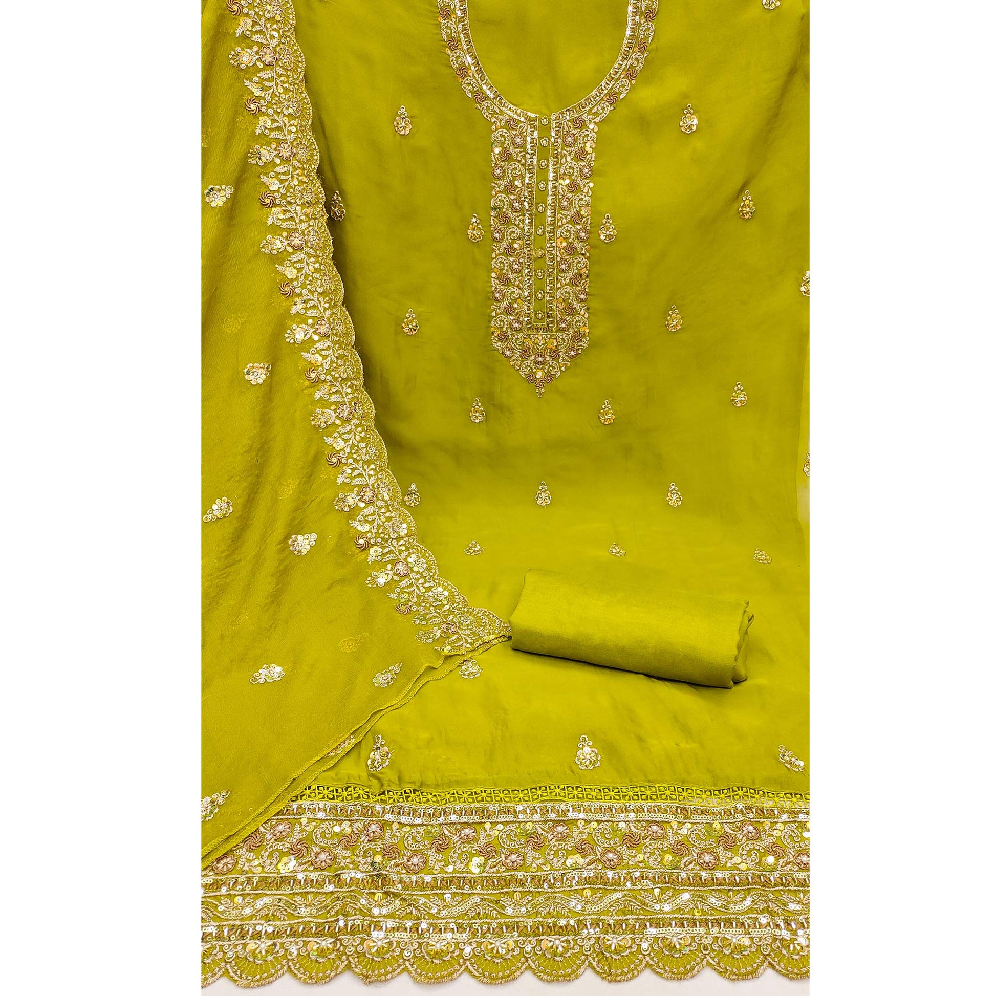 green-embroidered-organza-dress-material-3