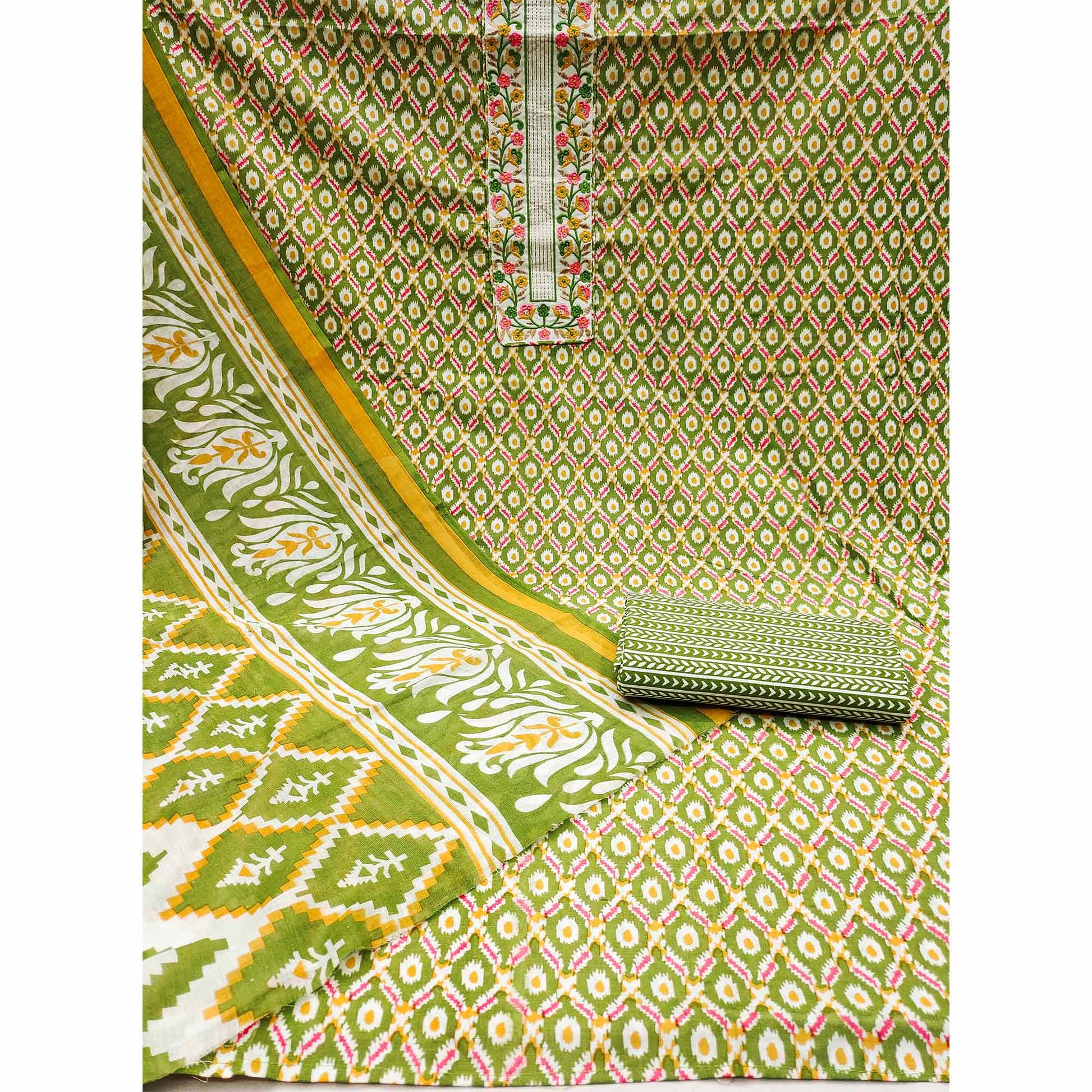 green-printed-with-yoke-embroidered-pure-cotton-dress-material