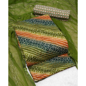green-bandhani-foil-printed-dress-material