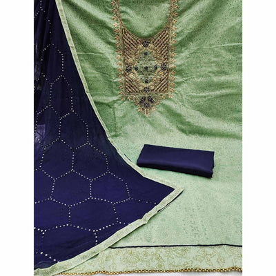 green-floral-printed-chanderi-dress-material-1
