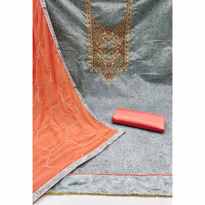 grey-floral-printed-chanderi-dress-material-1