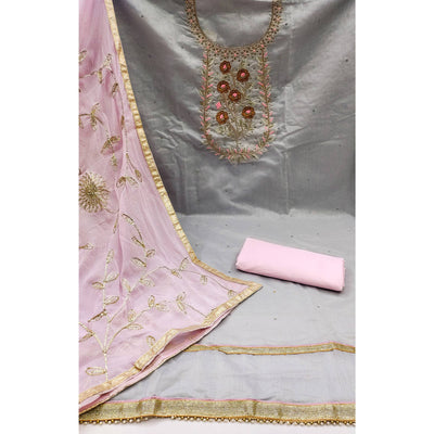 grey-floral-embroidered-chanderi-dress-material-6