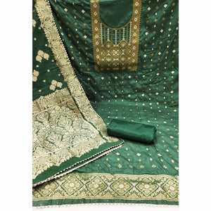 green-woven-cotton-silk-dress-material
