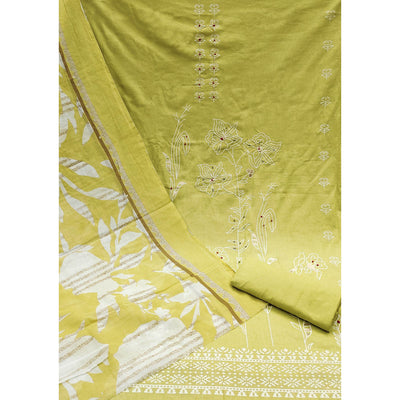 green-floral-foil-printed-pure-cotton-dress-material-1